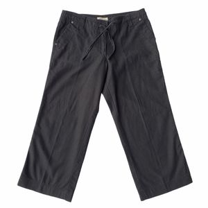 MKM Designs Black Linen Cropped Pants Size 5/6